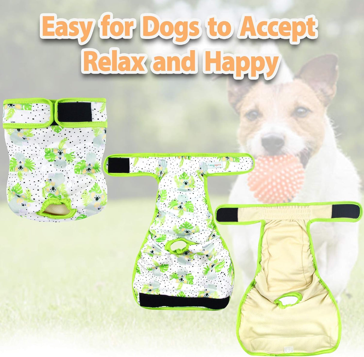 Langsprit - Pañales lavables para perro hembra para perritas