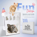 Casa de cartón para gatos - Marca: [Tu Marca] - Incluye rascadores y catnip