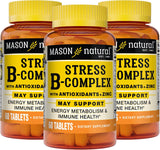 MASON NATURAL B-Complex Estrés + Zinc 6M 3Pack