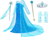 Disfraz de Princesa Lujo con Capa Brillante - Fiesta Infantil