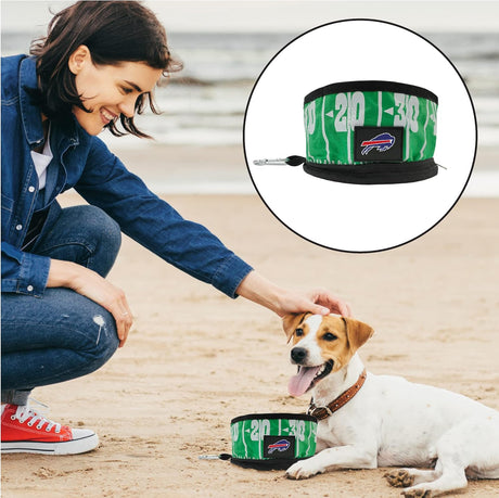 Conjunto de cuencos de viaje para perros NFL Bills, 2 piezas