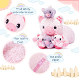 IKASA Mommy Pig - Peluche para mamá y bebé, (cerdo)