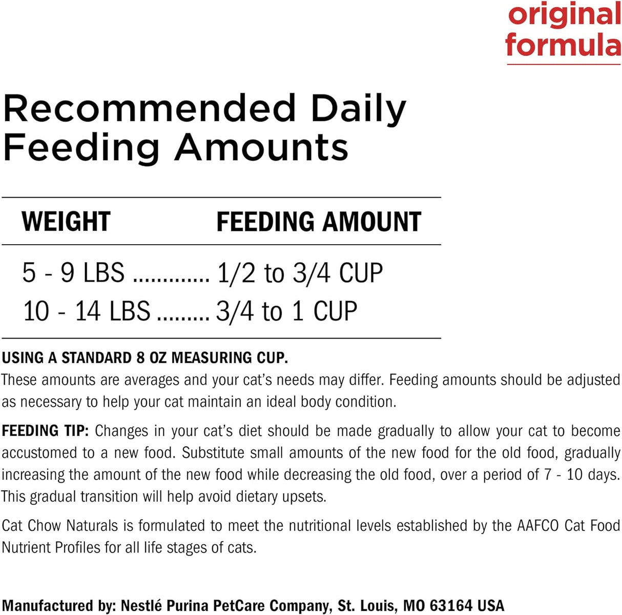 Purina Cat Chow Naturals  Alimento seco para gatos  13 LBs