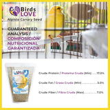 Birds LOVE Alpiste - limpieza para canarios y pájaros pinzon