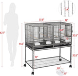 Jaula apilable de 41.5 pulgadas para cría de aves Yaheetech
