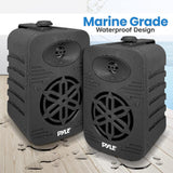 Par de altavoces Bluetooth para interiores y exteriores, 500 W, impermeable PDWRBT56BK