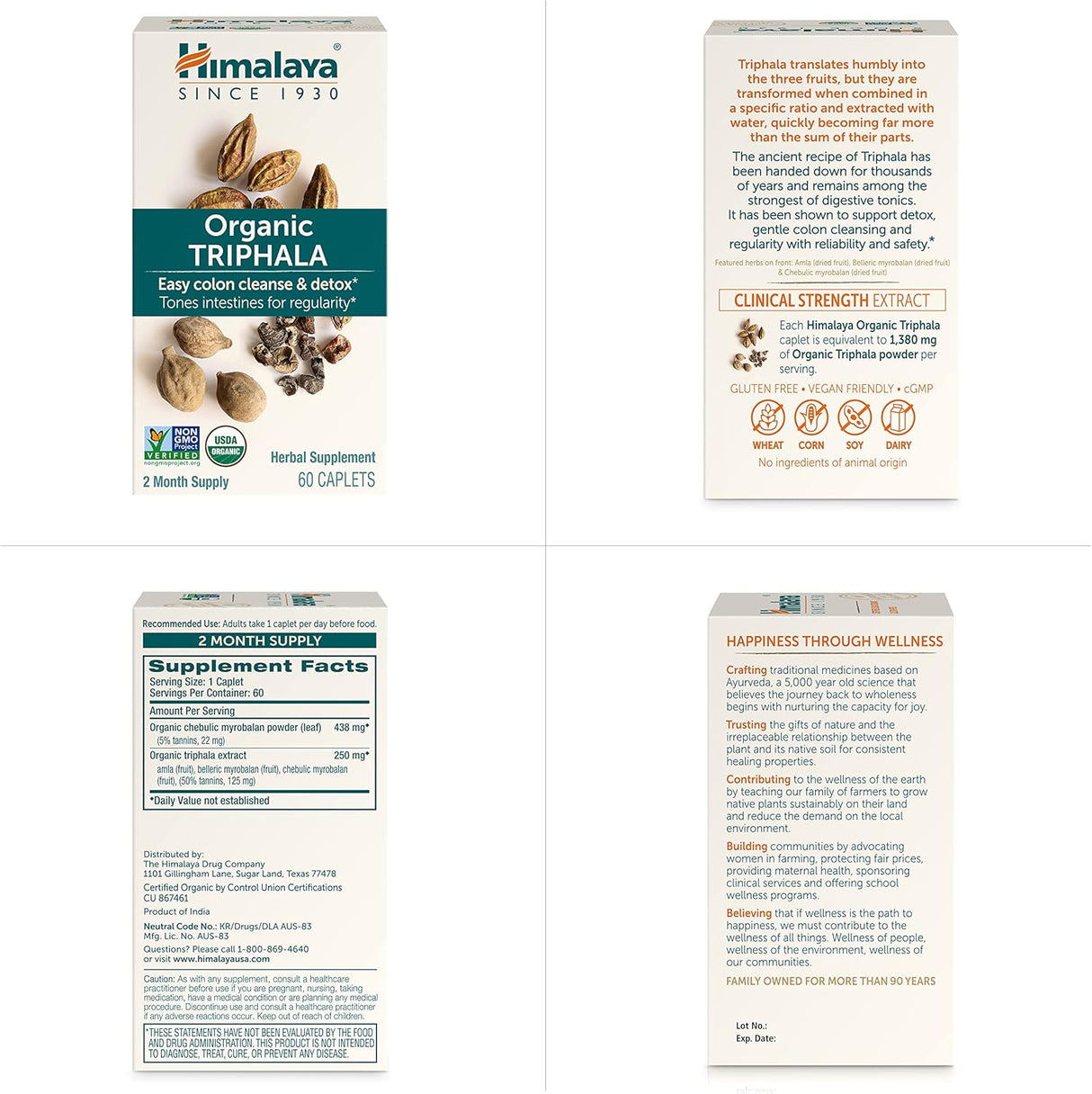 Suplemento Himalaya Trifhala orgánica limpieza de colon