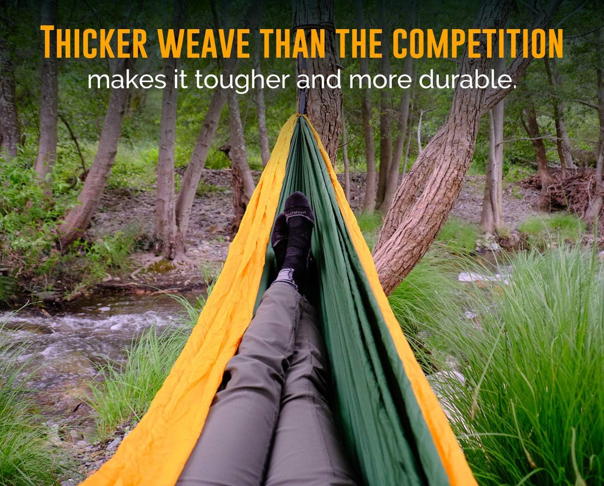 Hamaca Doble Compacta para Camping - Resistente 600lbs, X-Large