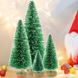 Yookat 40 Piezas Mini Árboles de Navidad con Base de Madera