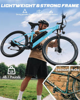 Bicicleta Eléctrica Racer 21 Velocidades 750W MTN 375Wh E-MTB