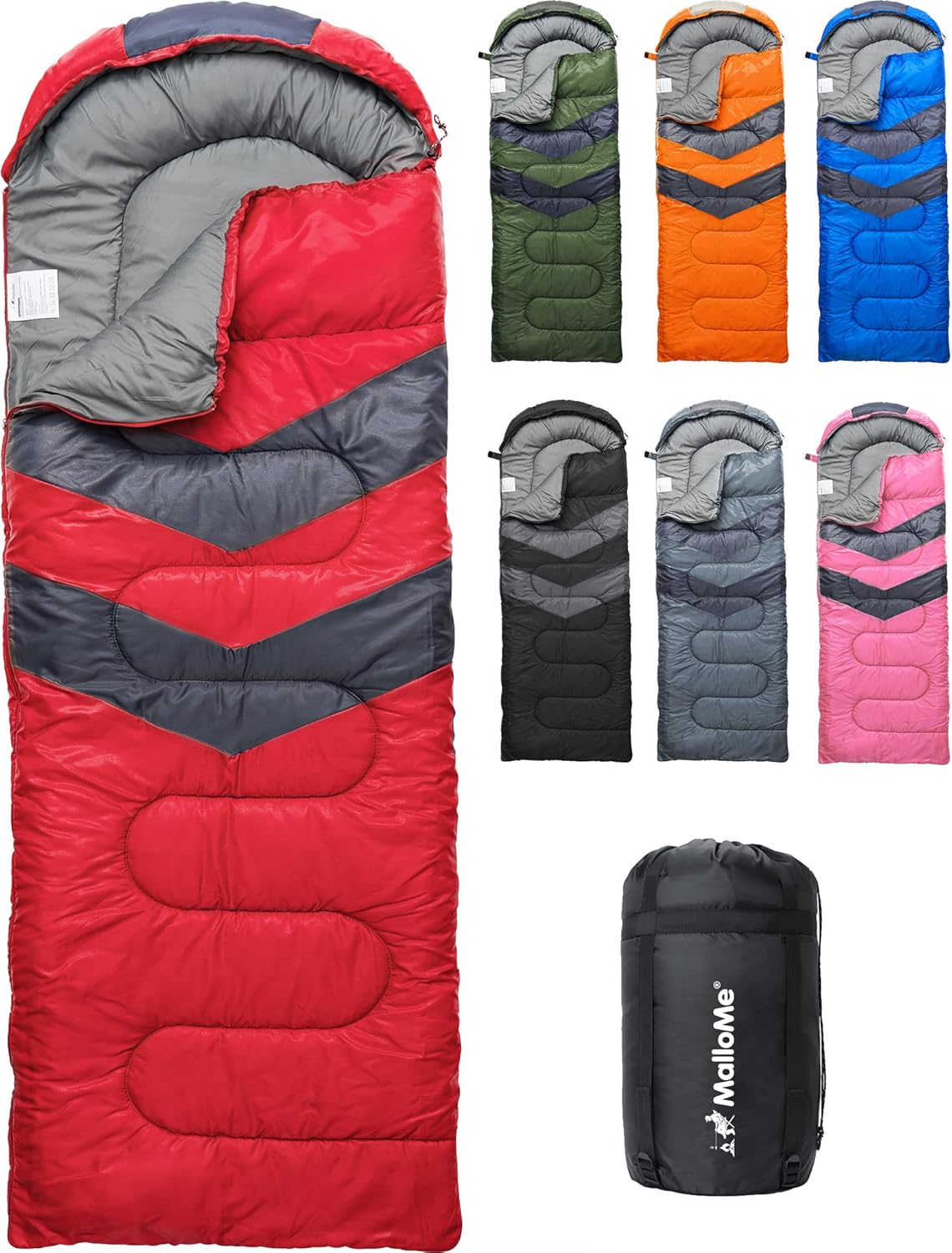 Sleeping Bags for Adults & Kids - Cold/Warm Weather, Lightweight