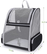 Mochila para mascotas para gatos malla totalmente ventilada