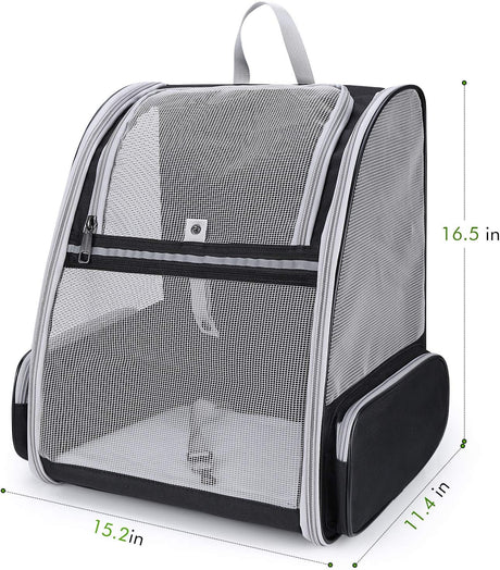 Mochila para mascotas para gatos malla totalmente ventilada