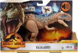 Figura de acción Rajasaurus de Jurassic World, Mattel, sonido y ataque