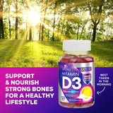 Gomas de Vitamina D3 Extra Fuerte 5000 IU - Suplemento 120 Uds