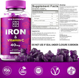 Suplemento de hierro para mujeres y hombres con vitamina C