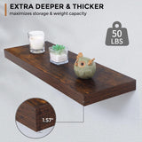 Estantes Flotantes de Madera - 2 Pack 9 - 24 W x 9 D x 1.6 H
