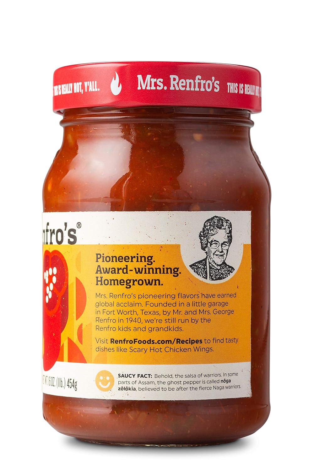 Salsa de Chile Fantasma Mrs. Renfro's, 16 oz (6 Pack)