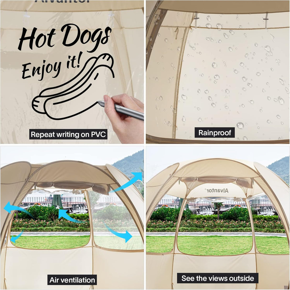 Tienda Alvantor Carpa Plegable 12x12 - Grado Comercial
