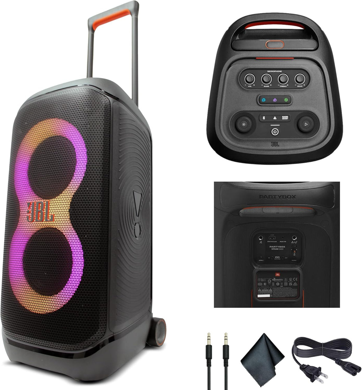 Altavoz Portátil JBL PartyBox 320, 240W, 18h Batería, Splash Proof