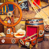 10 Hojas de Stickers de Piratas - Adhesivos para Fiestas