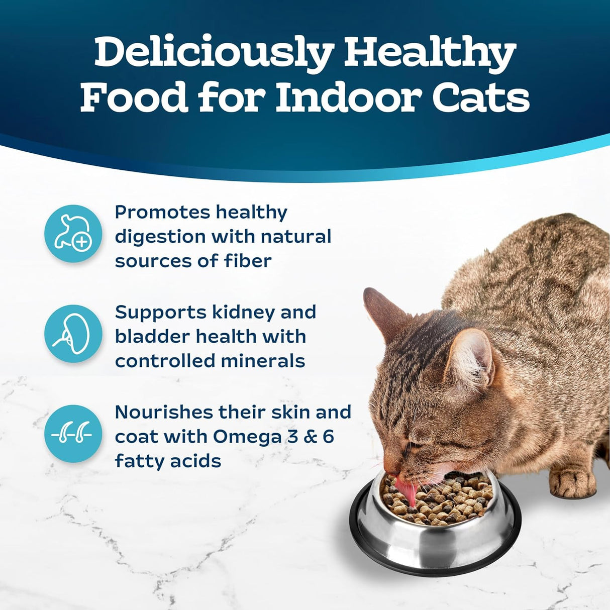 Blue Buffalo Tastefuls Indoor Natural - Alimento seco para gatos adultos, bolsa de pollo de 3 libras