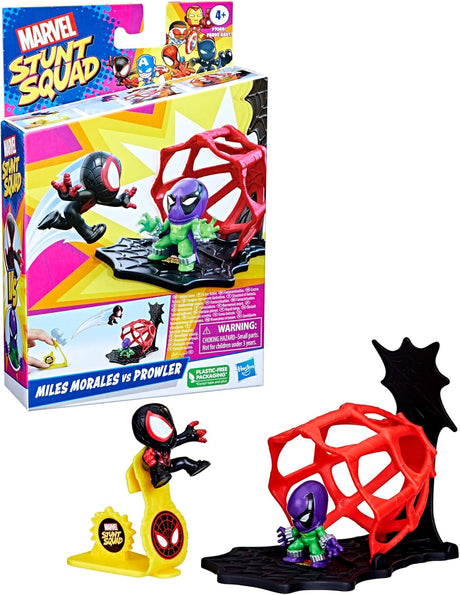 Juego de Figuras Marvel Stunt Squad, Miles Morales y Prowler