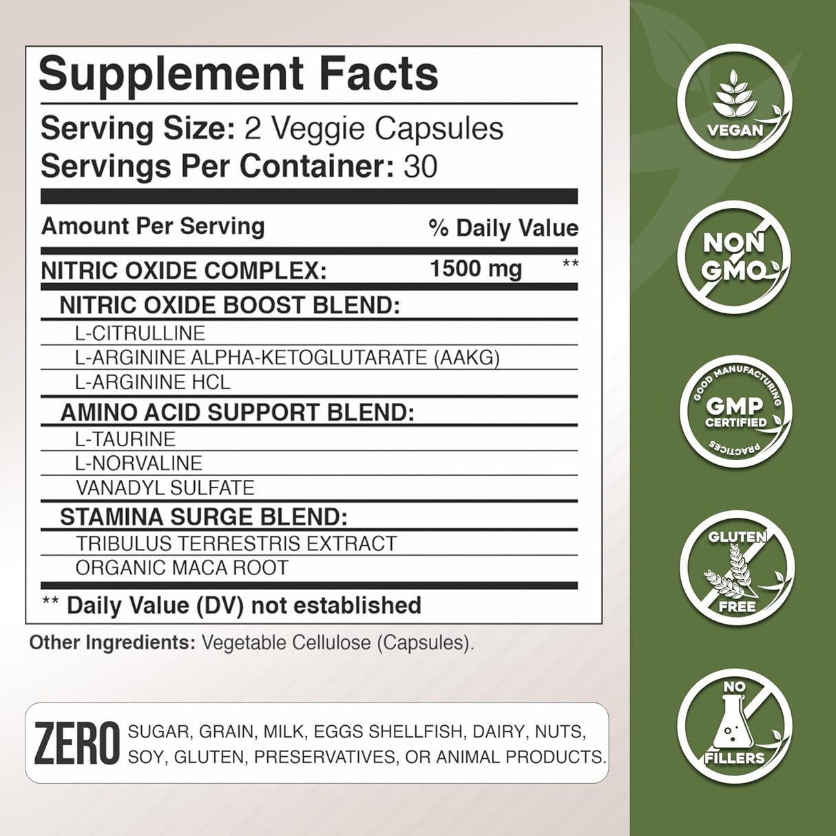 Gade Nutrition Suplemento Nitric Oxido - L Arginina, Energía, Rendimiento