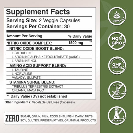 Gade Nutrition Suplemento Nitric Oxido - L Arginina, Energía, Rendimiento
