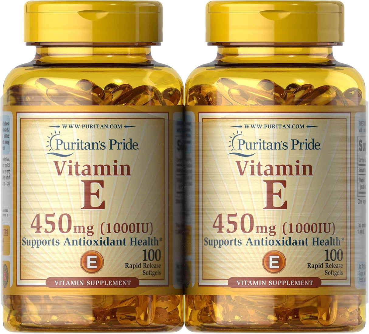 Suplementos Vitamina E apoya la función inmunológica 450 mg