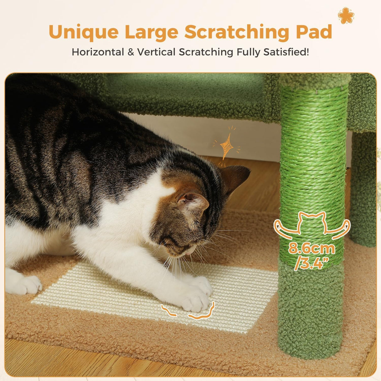 Árbol para Gatos PAWZ Road 72 con Rascadores y Perchas