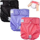 Pet Soft Pañales lavables para mujer (paquete de 3) – Pañales para perras