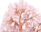 Jovivi Árbol de dinero de cristal curativo de cuarzo rosa .