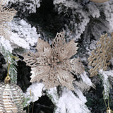 Flores Poinsettia Artificiales Wironlst - 16 Pcs Decoración Navidad