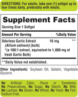 Suplementos Alimenticios  Ajo sin olor 1000 mg 2 paquetes