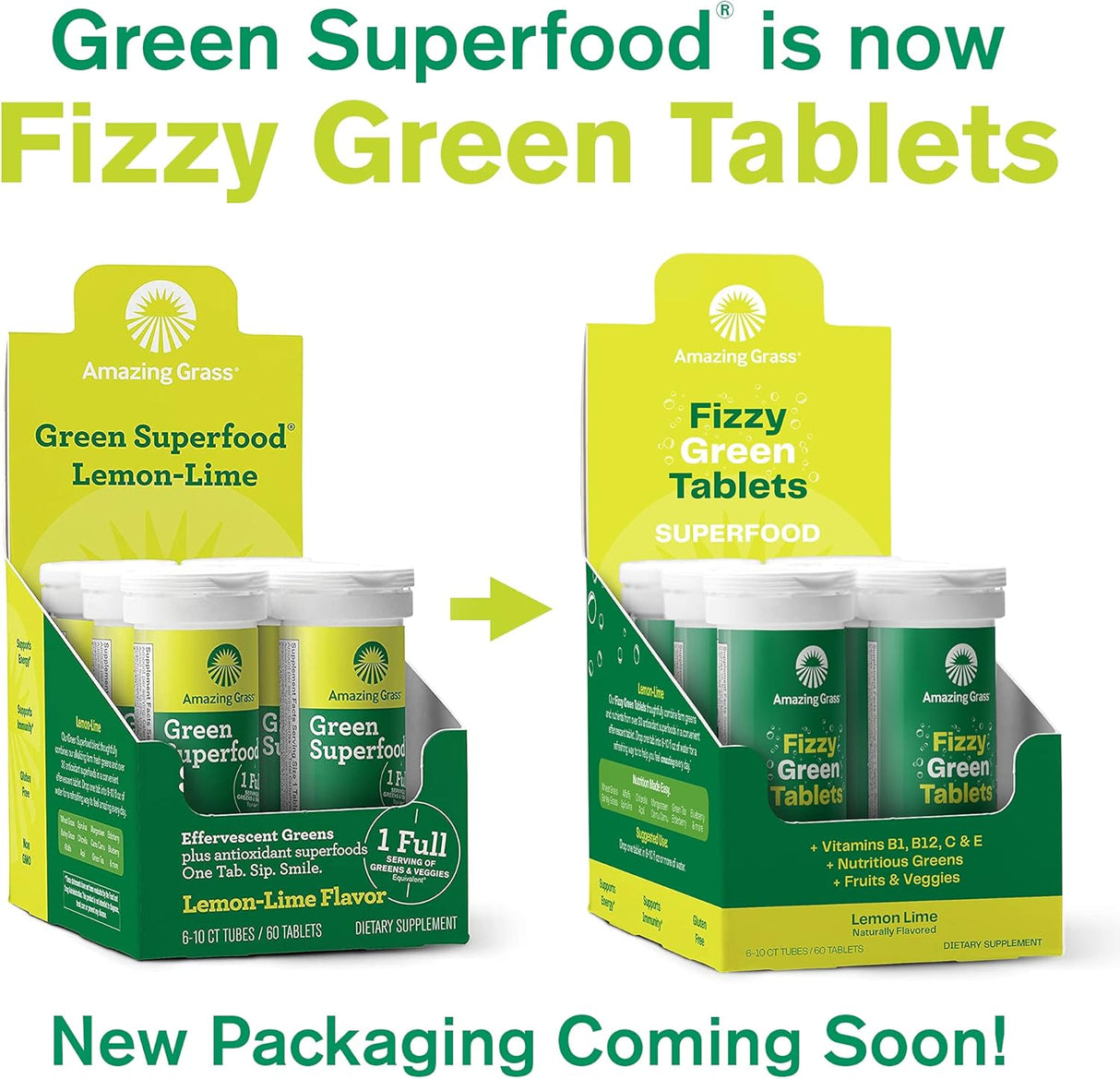 Suplemento fizzy  green Grass Tabletas efervescentes 6 pack