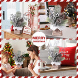 Árbol de Navidad Miniatura Artificial, Decoraciones, Cabin-Silver