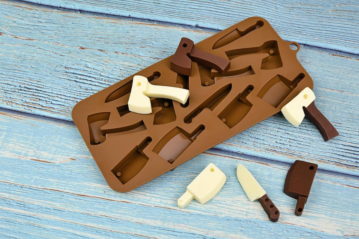 Moldes de Chocolate Halloween, Silicona, 3pcs, para Resina y Jabón