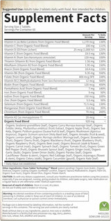 Garden of Life Multivitamínico Orgánico Mujer, 120 Tabletas