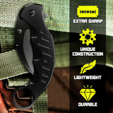 Cuchillo Karambit Táctico de Resorte para Caza y Camping