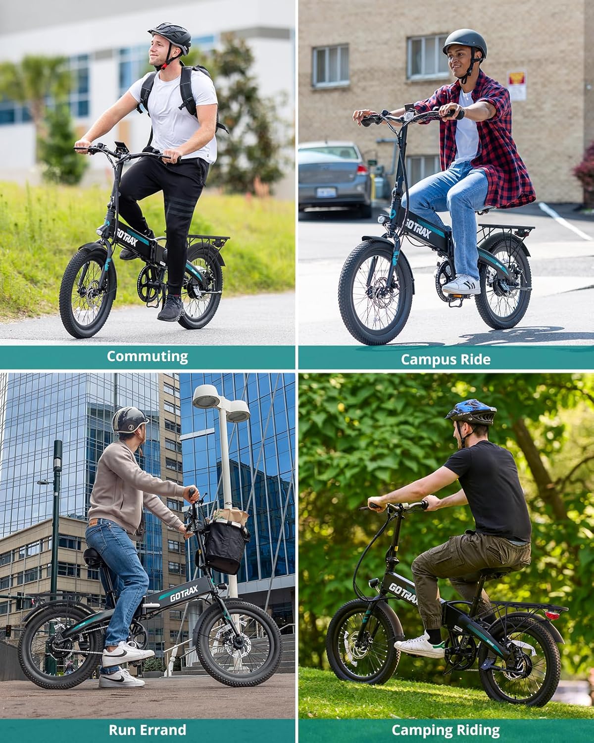 Bicicleta Eléctrica Plegable Gotrax 20 500W, 40 Miles, 5 Niveles