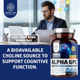 Suplemento de GPC Alpha Premium Number One Nutrition 600mg 120 caps