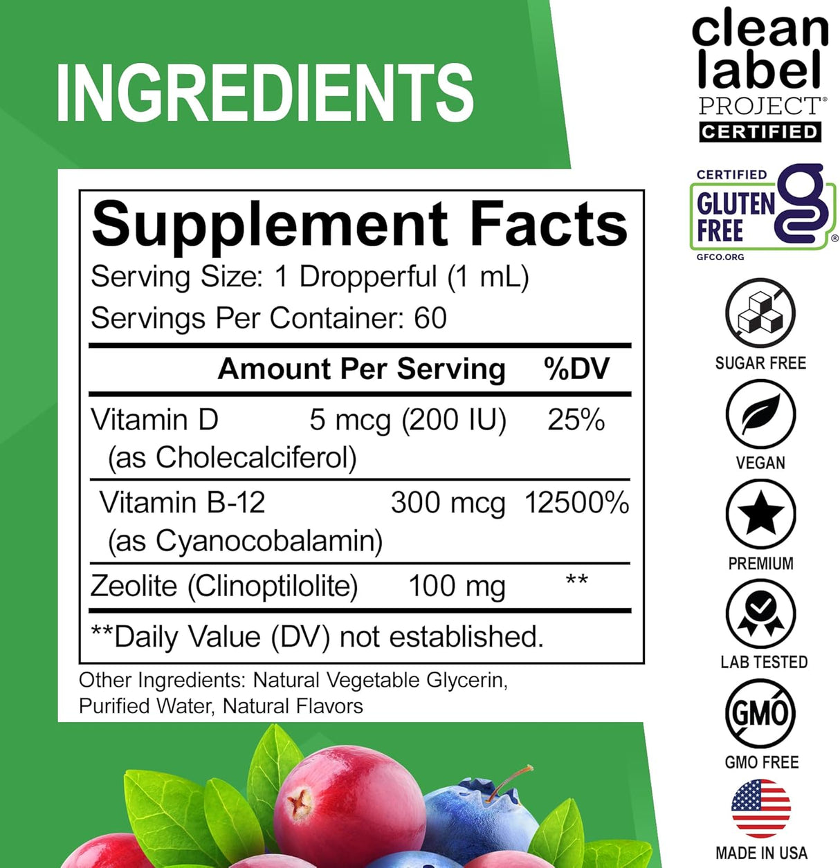 Zeolite Detox Líquido para Niños - Clinoptilolita y Vitaminas, 2oz