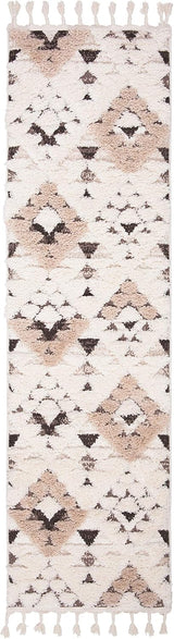 Alfombra Runner Shag Marroquí, Diseño Boho, Modelo MTS688A