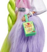 Muñeca Barbie Extra con accesorios y mascota, pelo neón