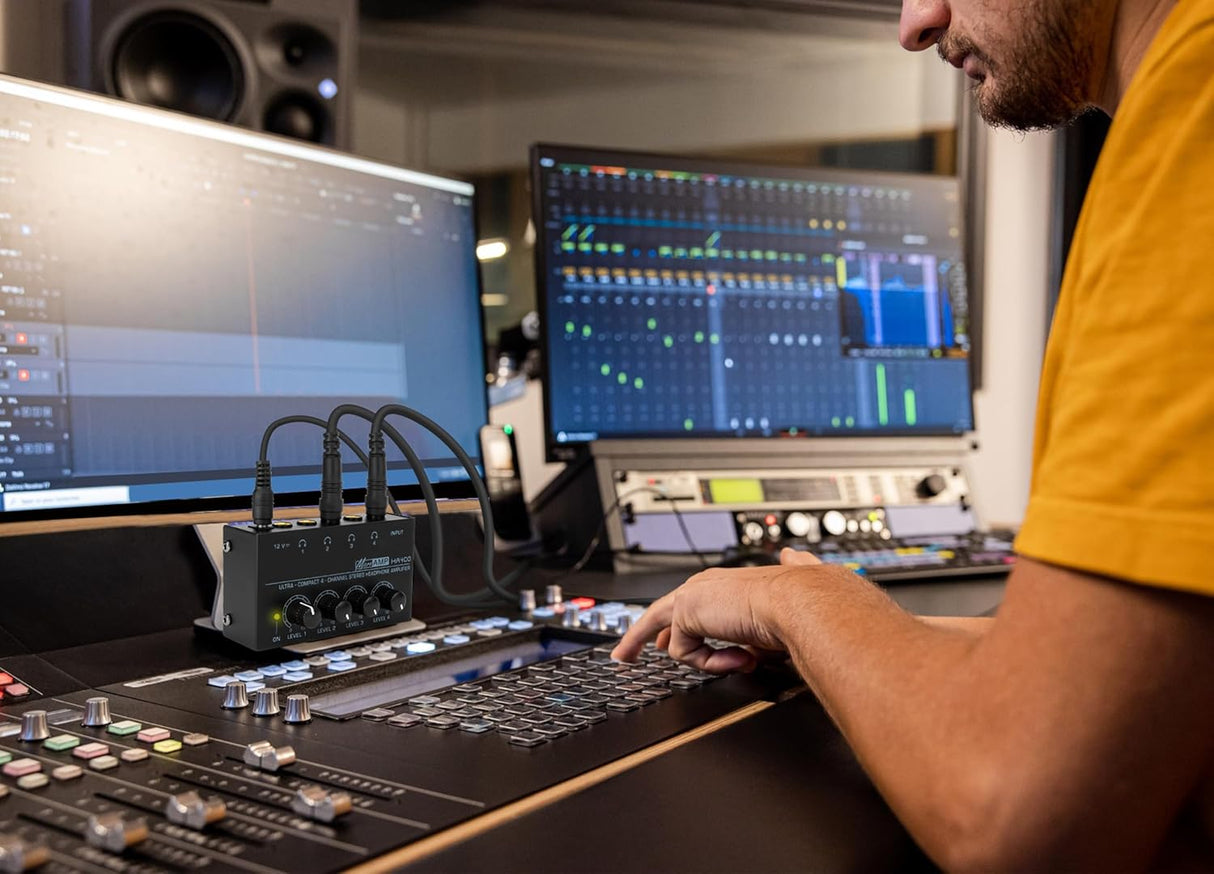 Amplificador de auriculares 4 canales HA400 con salida TRS