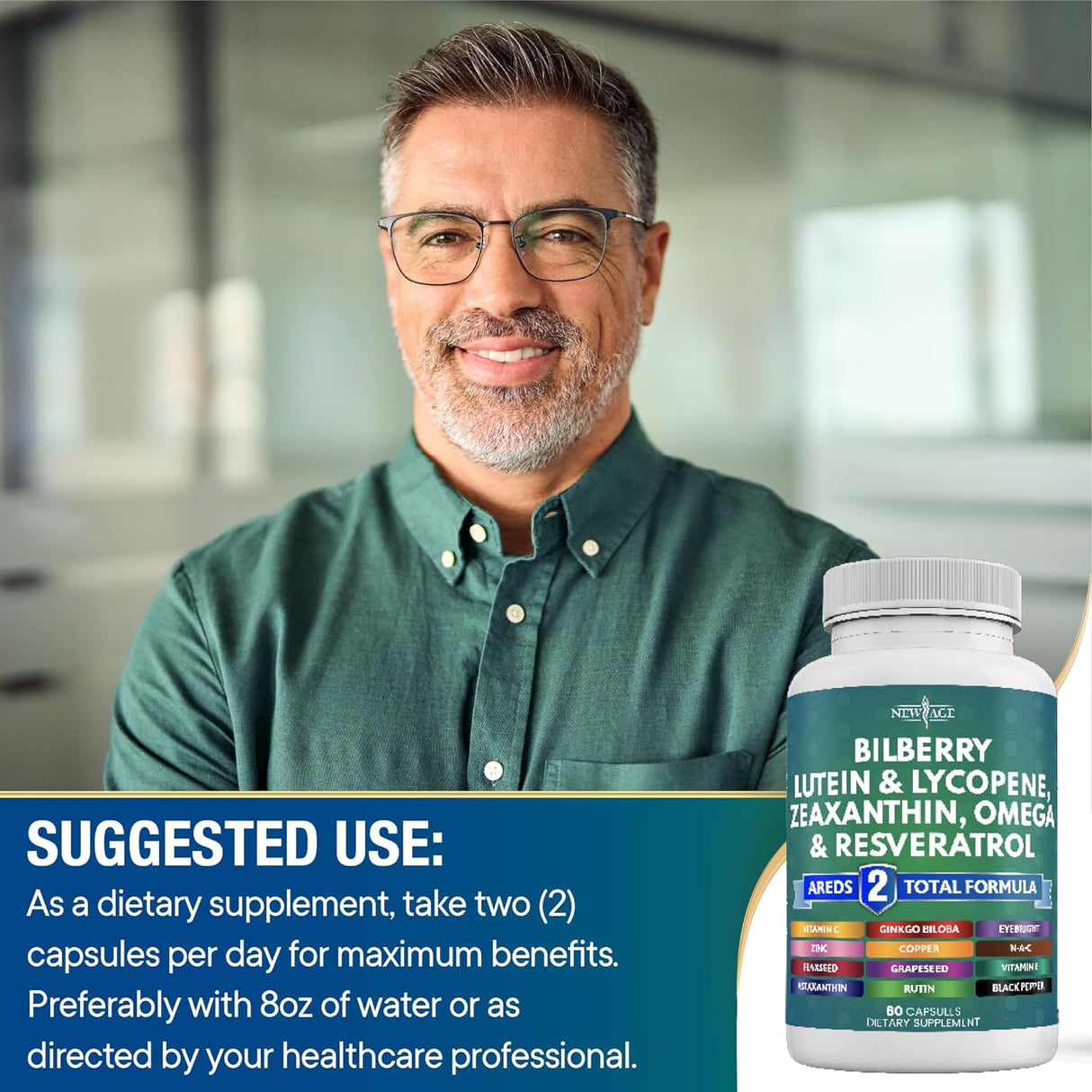 Vitaminas para la Salud Ocular con Arándano y Luteína