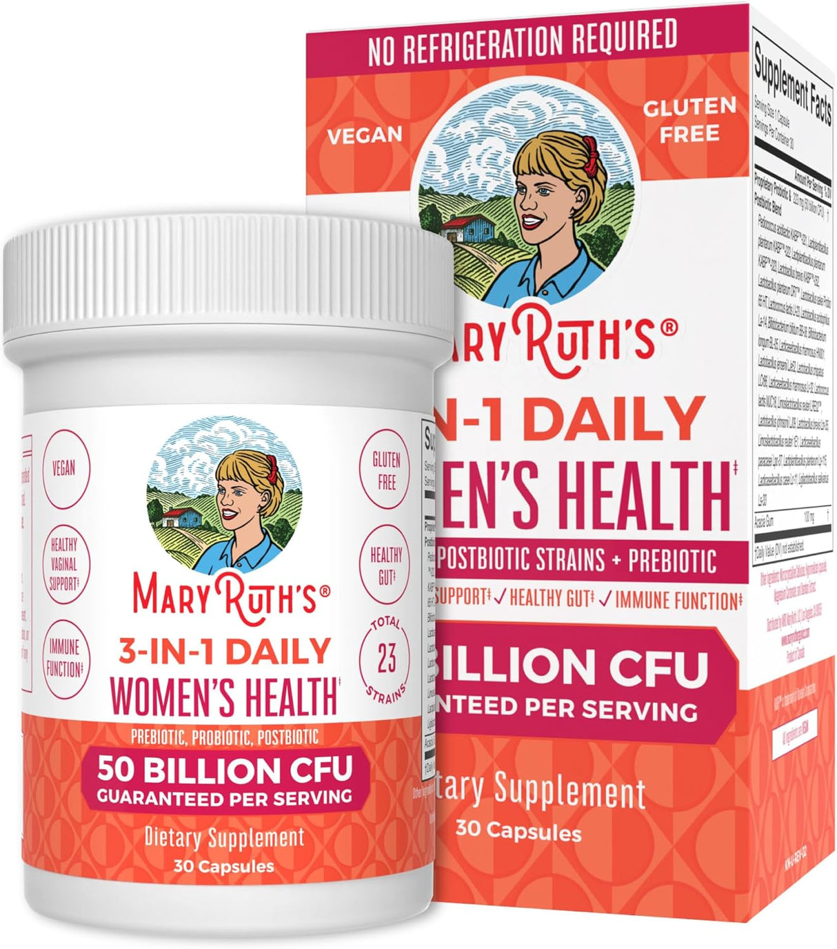 Probióticos de salud diaria 3 en 1 para mujeres MaryRuth's