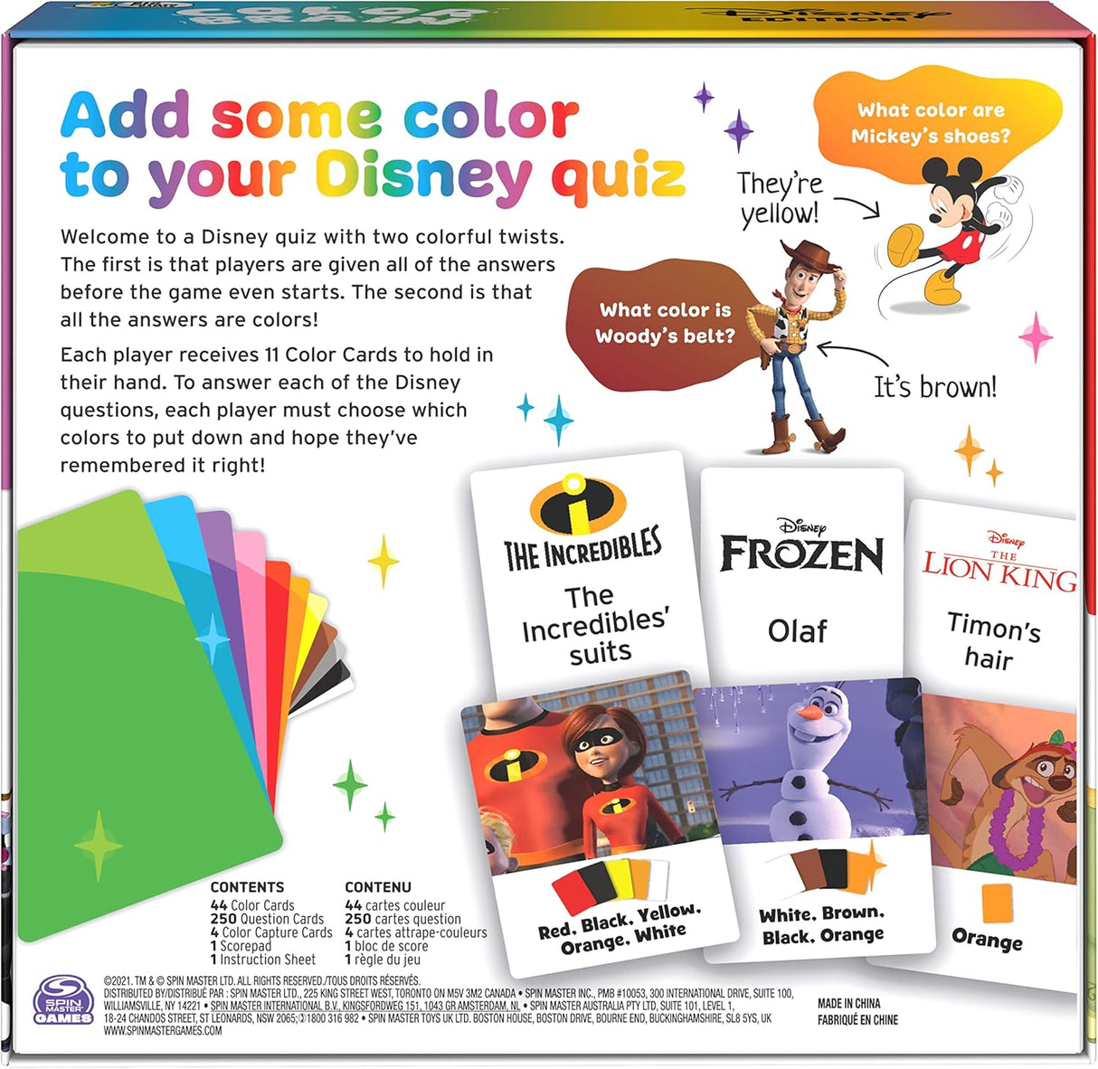Juego de Mesa Disney Color Brain, Familiar, Mickey y Princesas