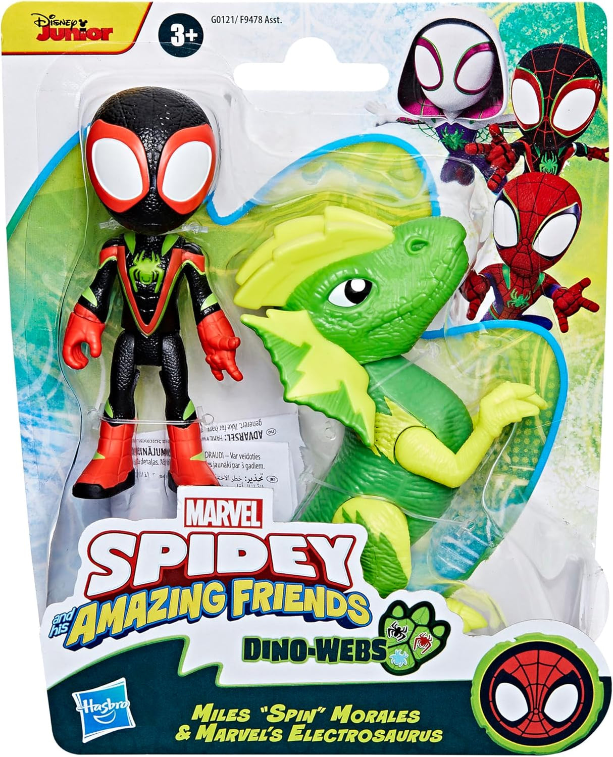 Figuras de Acción Spidey, Morales y Electrosaurus para Niños